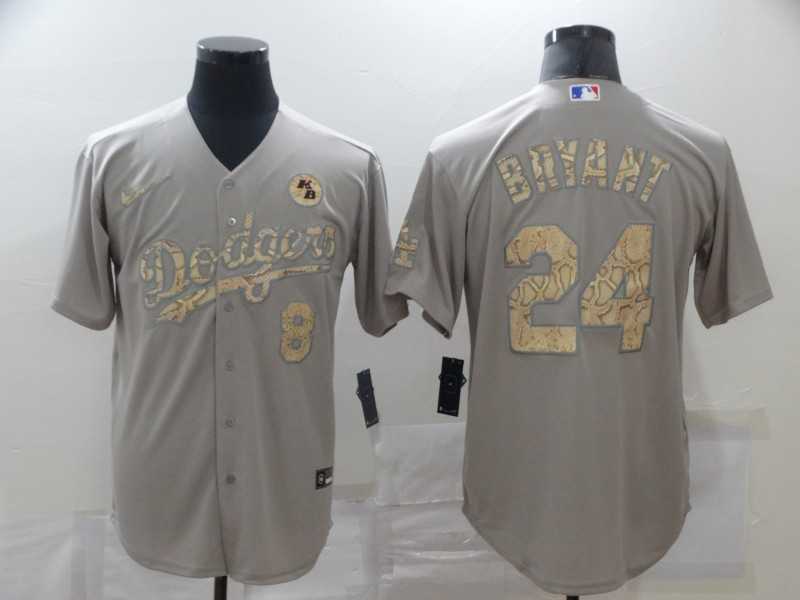 Dodgers 8 & 24 Kobe Bryant Gray Gold 2020 Nike KB Cool Base Jersey,We sell and wholesale Dodgers 8 & 24 Kobe Bryant Gray Gold 2020 Nike KB Cool Base Jersey on line form chian!